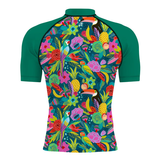 Vibrant Toucan - Men's Surf UPF50+ Short Sleeve Rash Guard