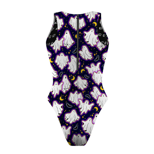 Boo-Tiful Night - Women's Waterpolo Swimsuit Cheeky Cut