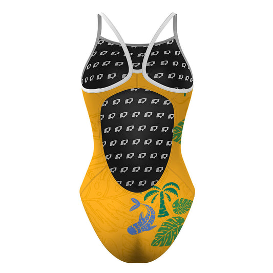Seaside jungle - Skinny Strap Swimsuit