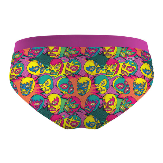 Comic Wrestling Masks - Classic Sports Bikini Bottom