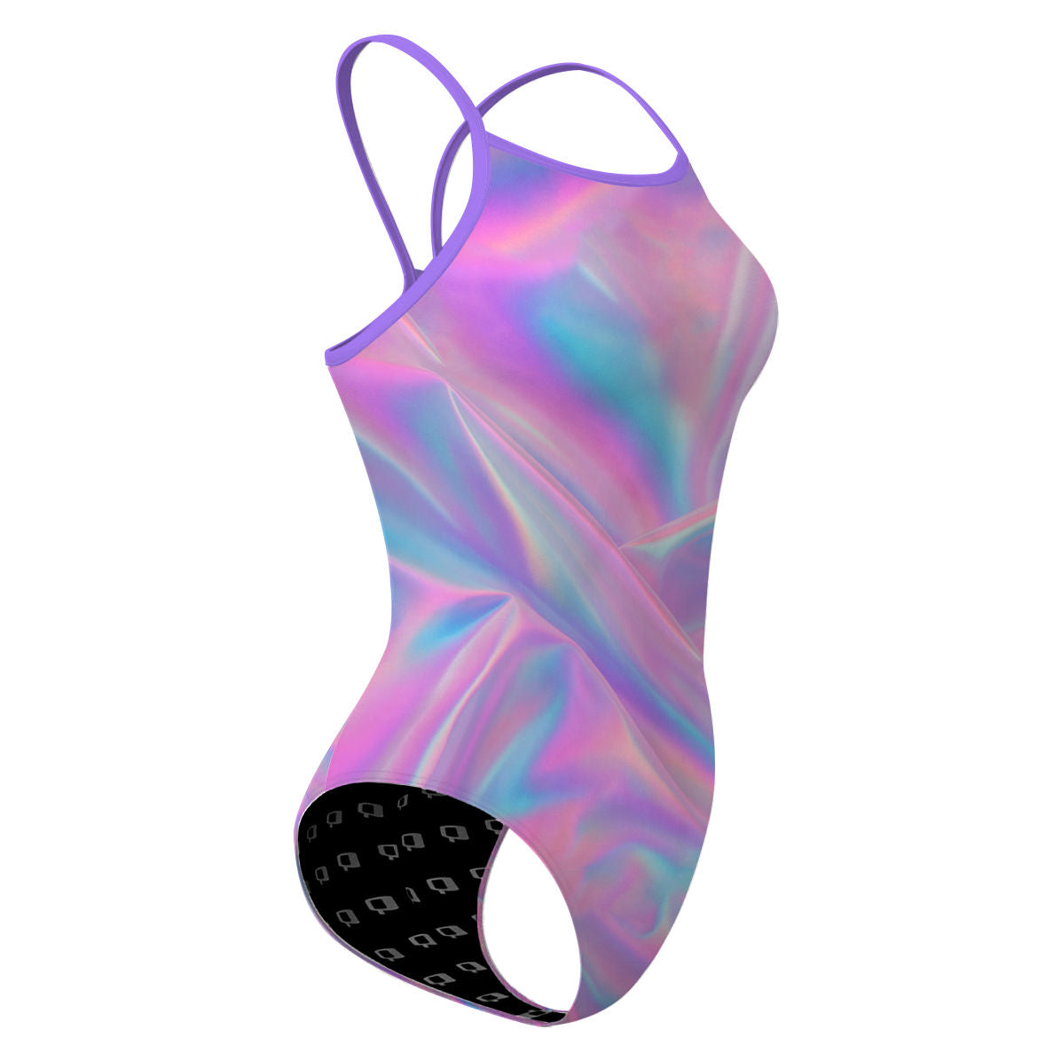 Holographic Swim - Skinny Strap Swimsuit