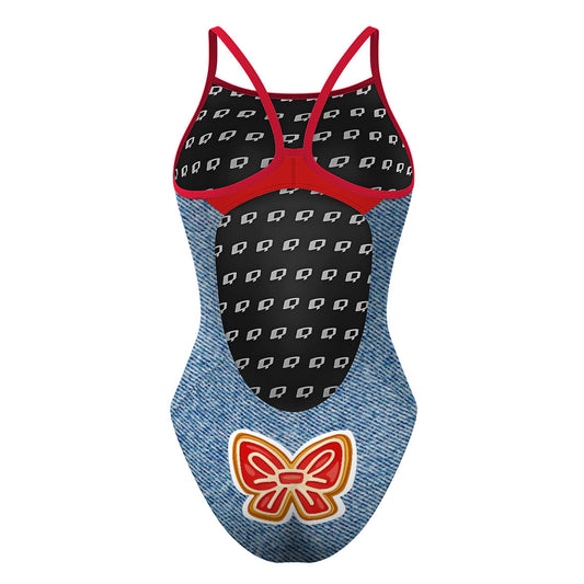 Patches - Skinny Strap Swimsuit