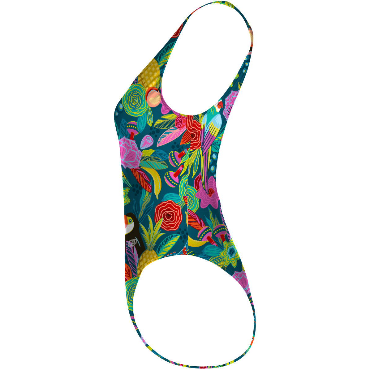 Vibrant Toucan - High Hip One Piece Swimsuit