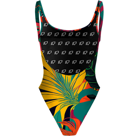 Monsteras Dream - High Hip One Piece Swimsuit