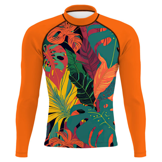 Monsteras Dream - Men's Surf UPF50+ Long Sleeve Rash Guard