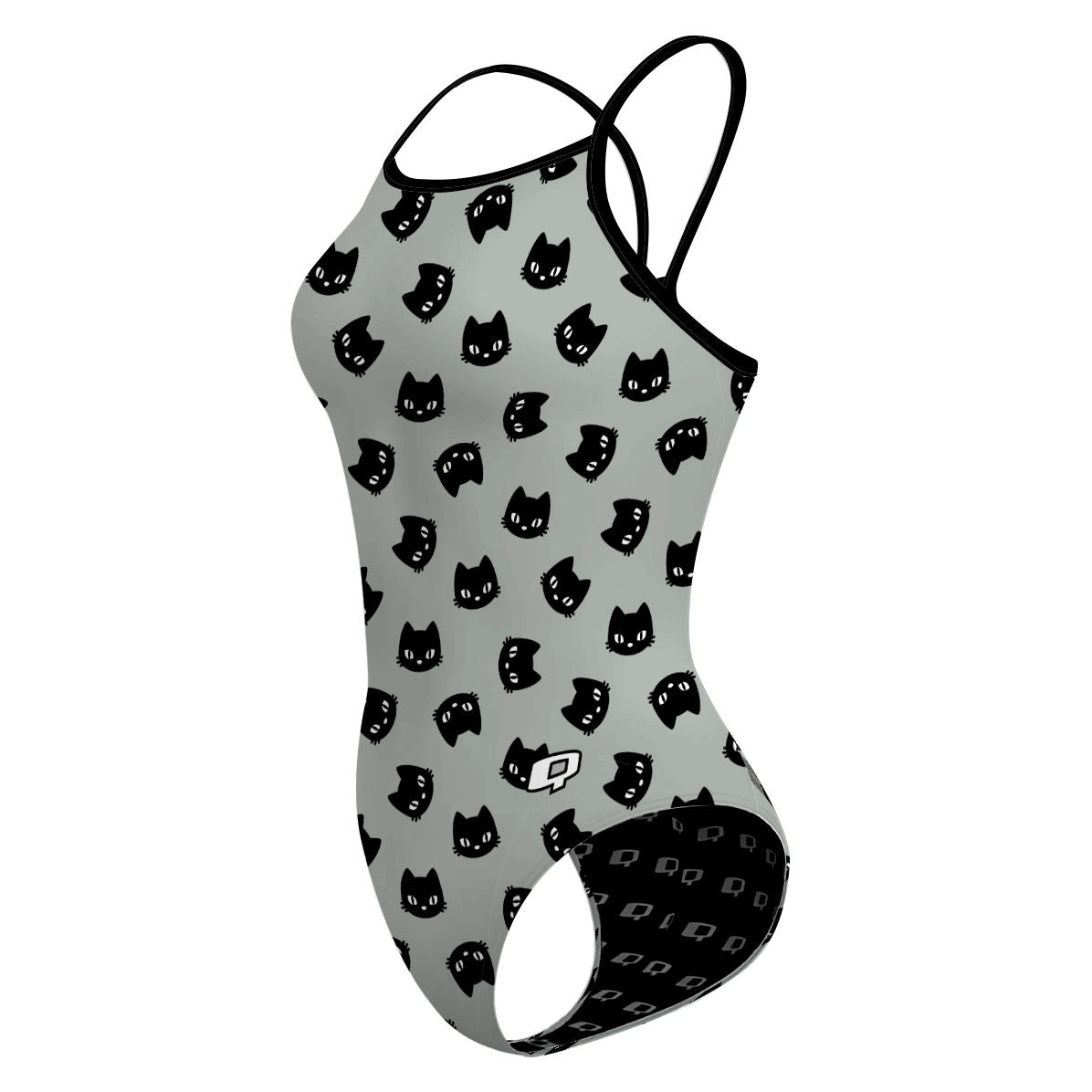 Black Cat - Skinny Strap Swimsuit
