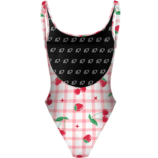 Berry Cherry - High Hip One Piece Swimsuit