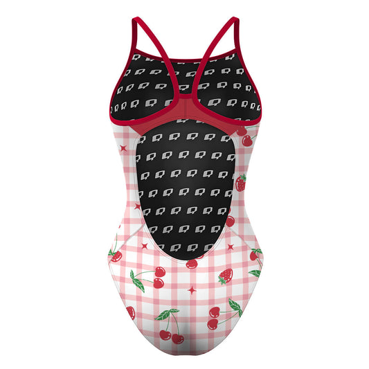 Berry Cherry - Skinny Strap Swimsuit