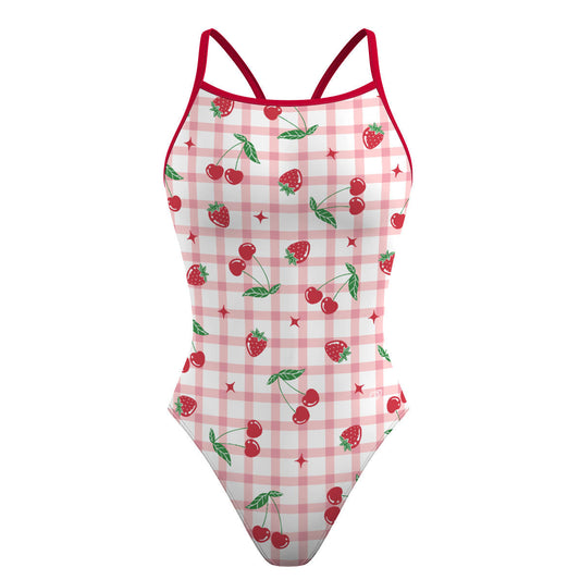 Berry Cherry - Skinny Strap Swimsuit