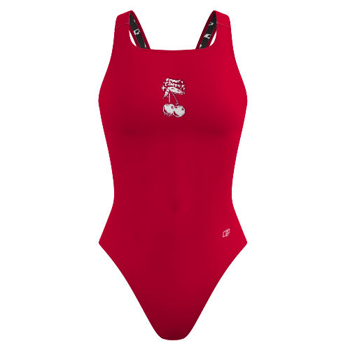 Cherry Cute - Solid Classic Strap Swimsuit