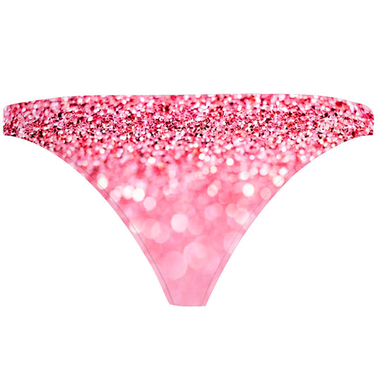 Rosé Glitter - Tieback Bikini Bottom