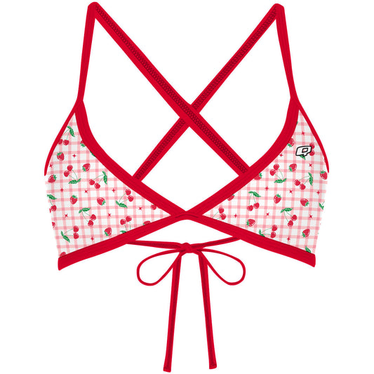 Berry Cherry - Tieback Bikini Top