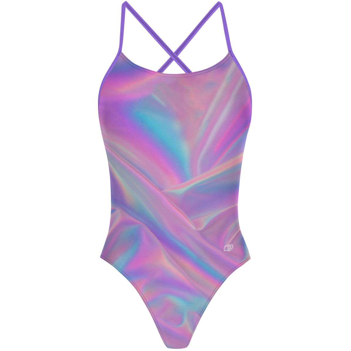 Holographic Swim - "X" Back Swimsuit