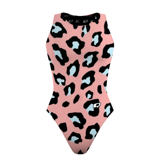 Peachy Leopard - Women's Waterpolo Swimsuit Classic Cut