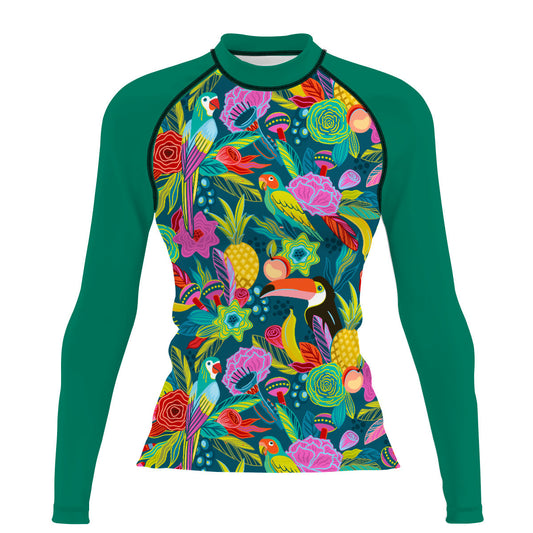 Vibrant Toucan - Women's Surf UPF50+ Long Sleeve Rash Guard