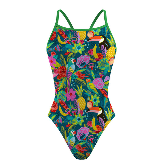 Vibrant Toucan - Sunback Tank Swimsuit