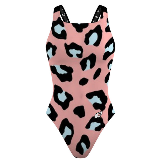 Peachy Leopard - Classic Strap Swimsuit
