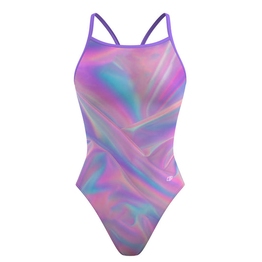 Holographic Swim - Skinny Strap Swimsuit