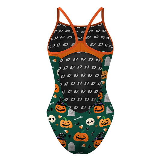 Pumpkin garden - Skinny Strap Swimsuit