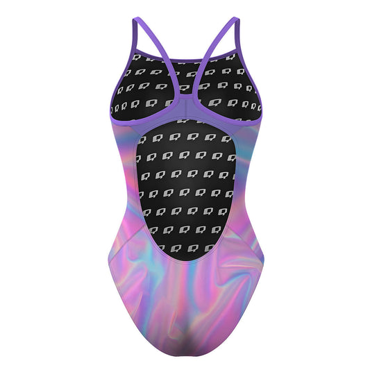 Holographic Swim - Skinny Strap Swimsuit