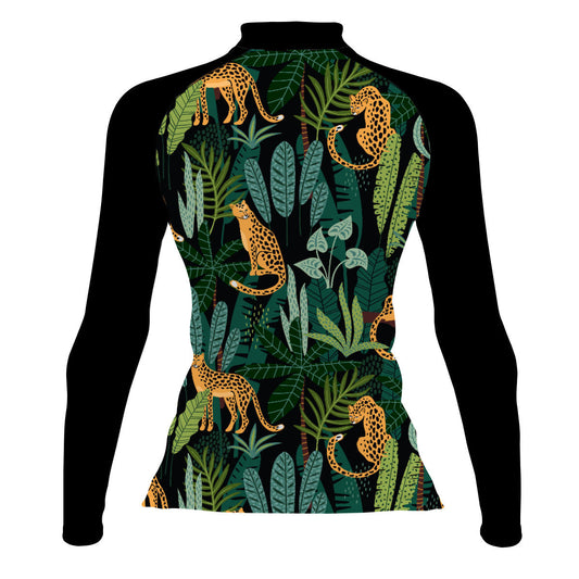 Jaguar jungle - Women's Surf UPF50+ Long Sleeve Rash Guard