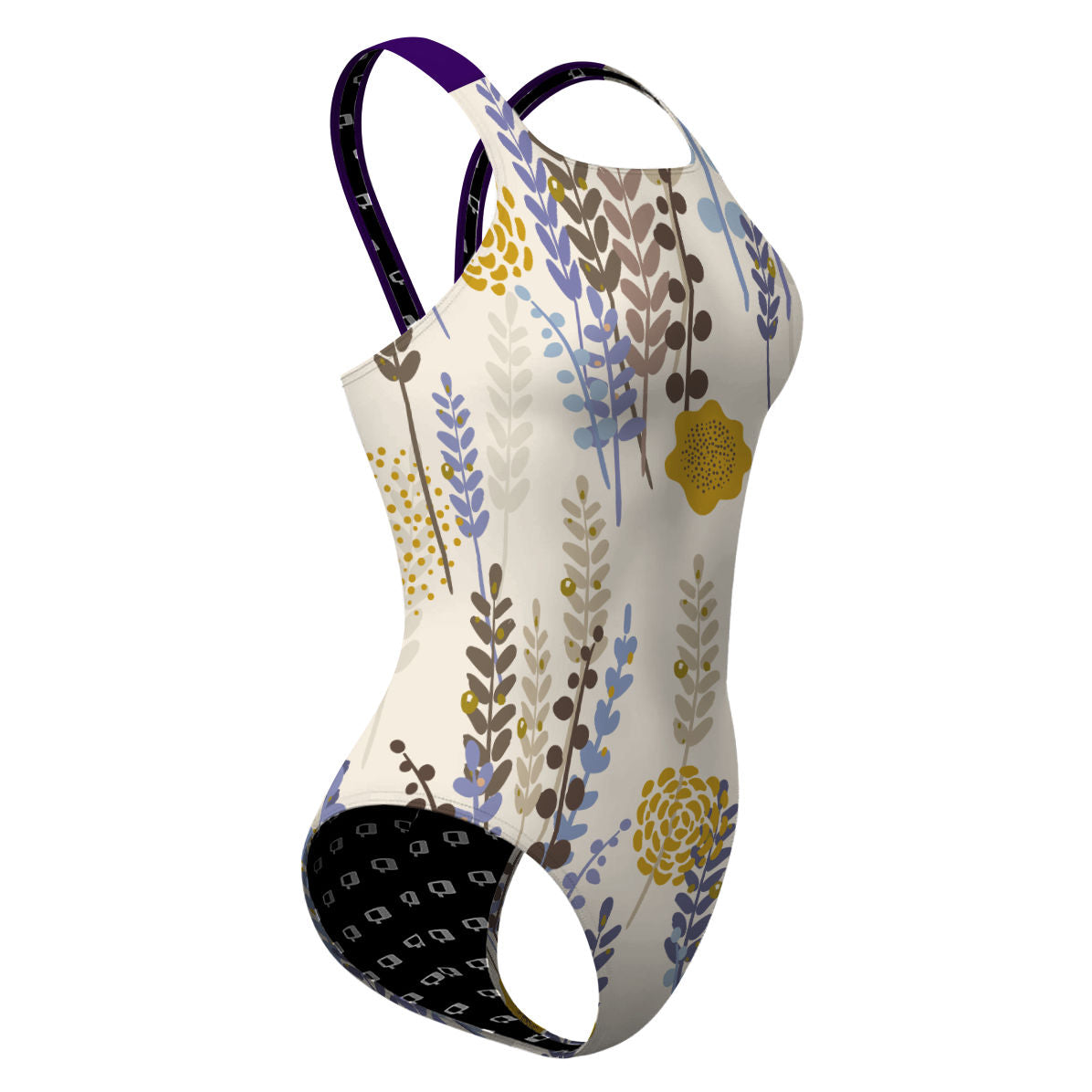 Lavender - Classic Strap Swimsuit