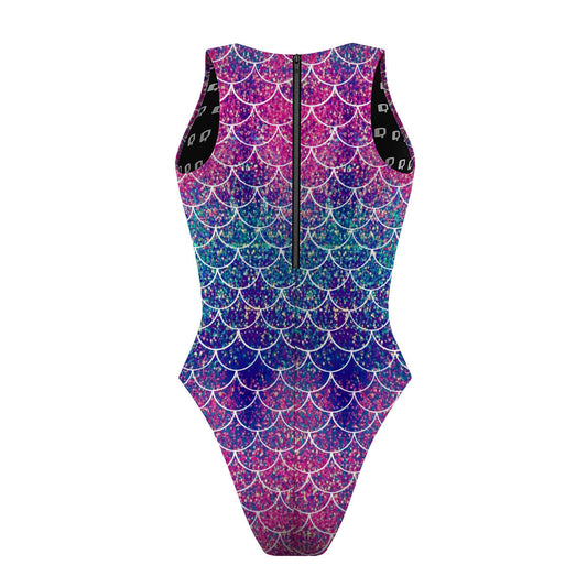 Mermaid Scales - Women Waterpolo Swimsuit Cheeky Cut