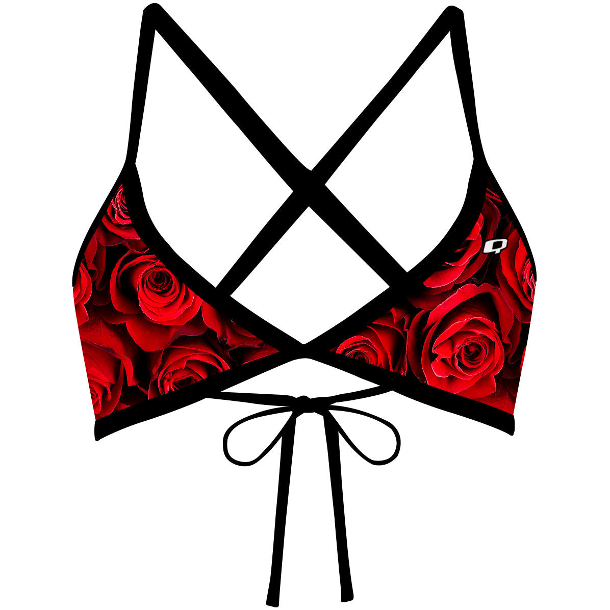 Embroidered Rose Applique Lace Bralette