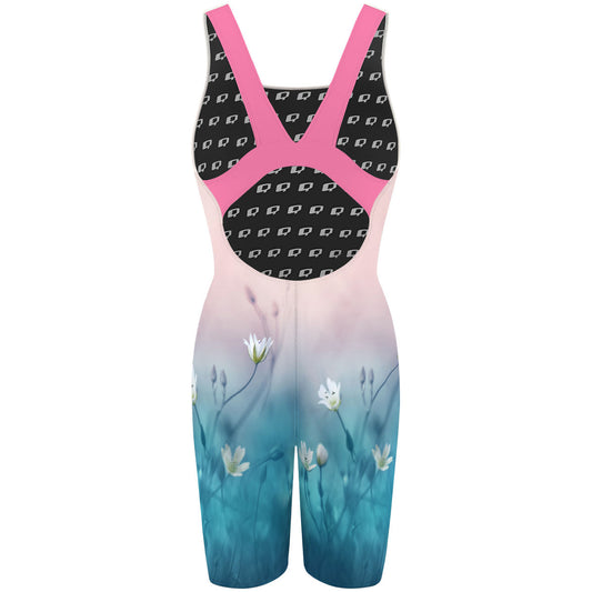 Delicate Flowers - Classic Strap Long Knee Women Jammer