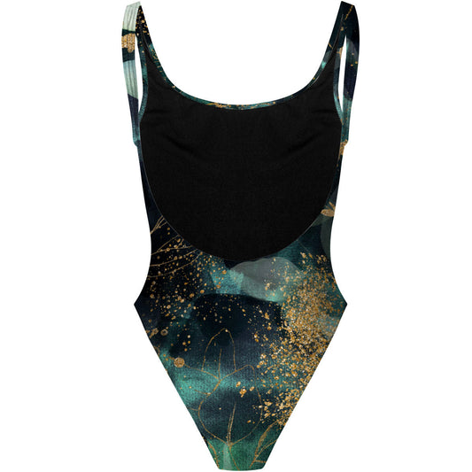 Gold Branch - High Hip One Piece Swimsuit