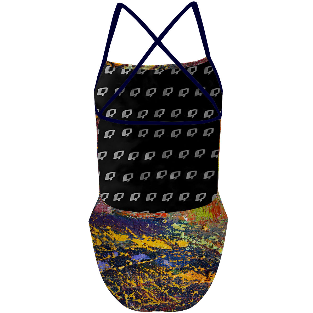 Paint Splatter - "X" Back Swimsuit