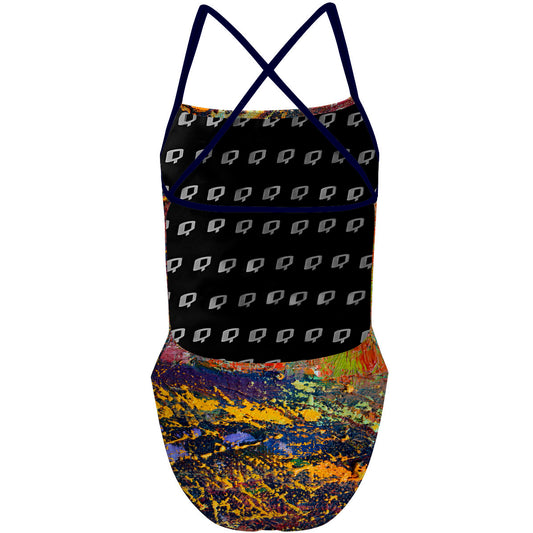 Paint Splatter - "X" Back Swimsuit