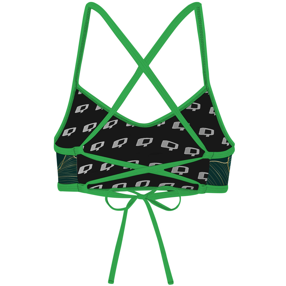 Leafy Green - Ciara Tieback Bikini Top