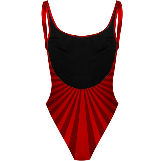 Mexican Wrestlers Fight - High Hip One Piece Swimsuit