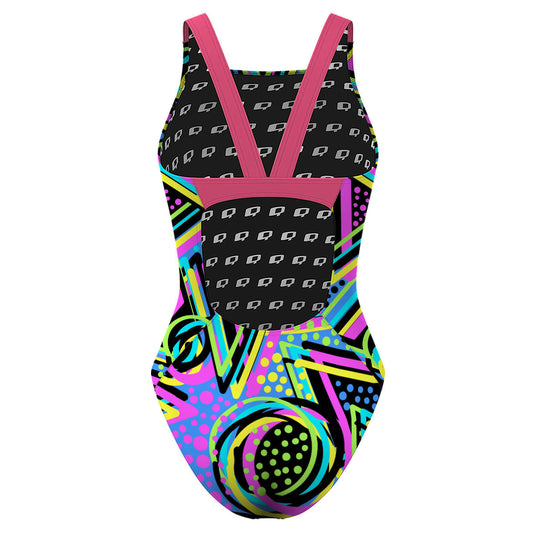 Purple 80s - Classic Strap Swimsuit