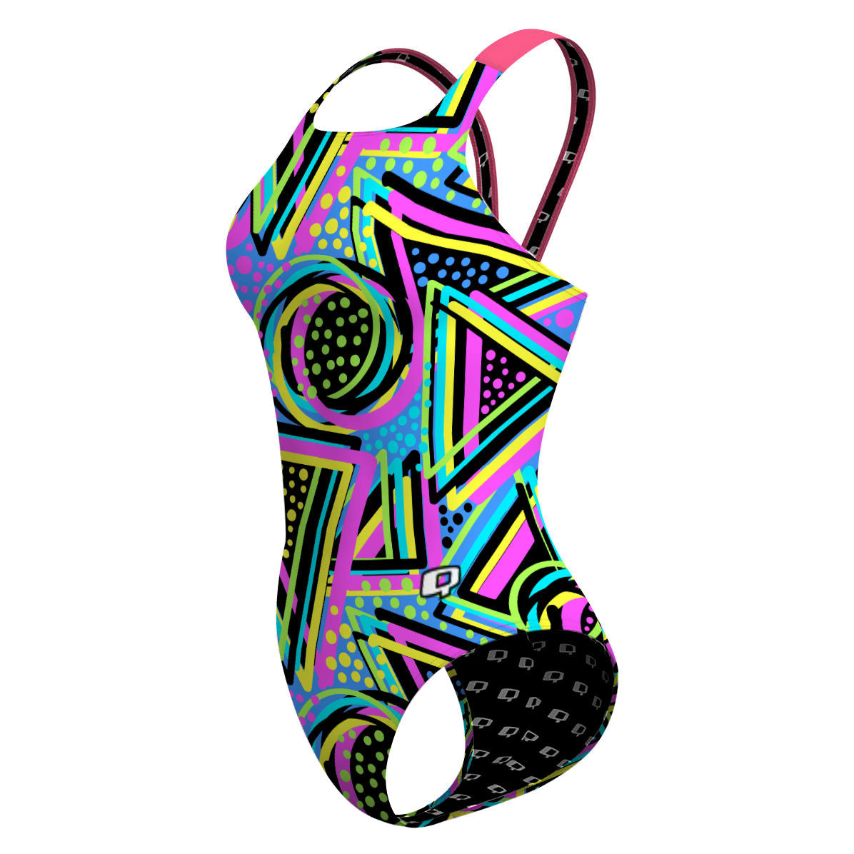 Purple 80s - Classic Strap Swimsuit