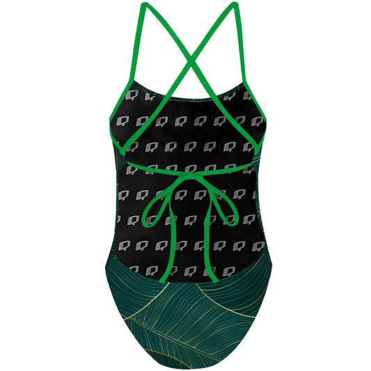 Leafy Green - Tieback One Piece Swimsuit