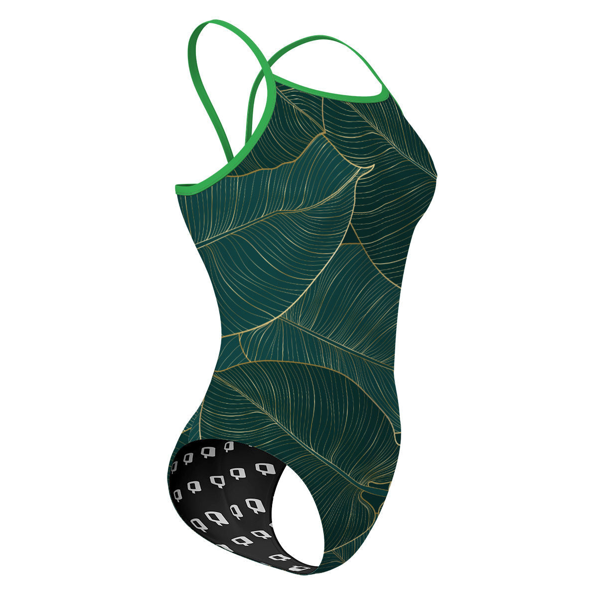 Leafy Green - Sunback Tank Swimsuit
