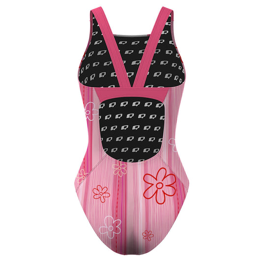 Pink Stripes - Classic Strap Swimsuit