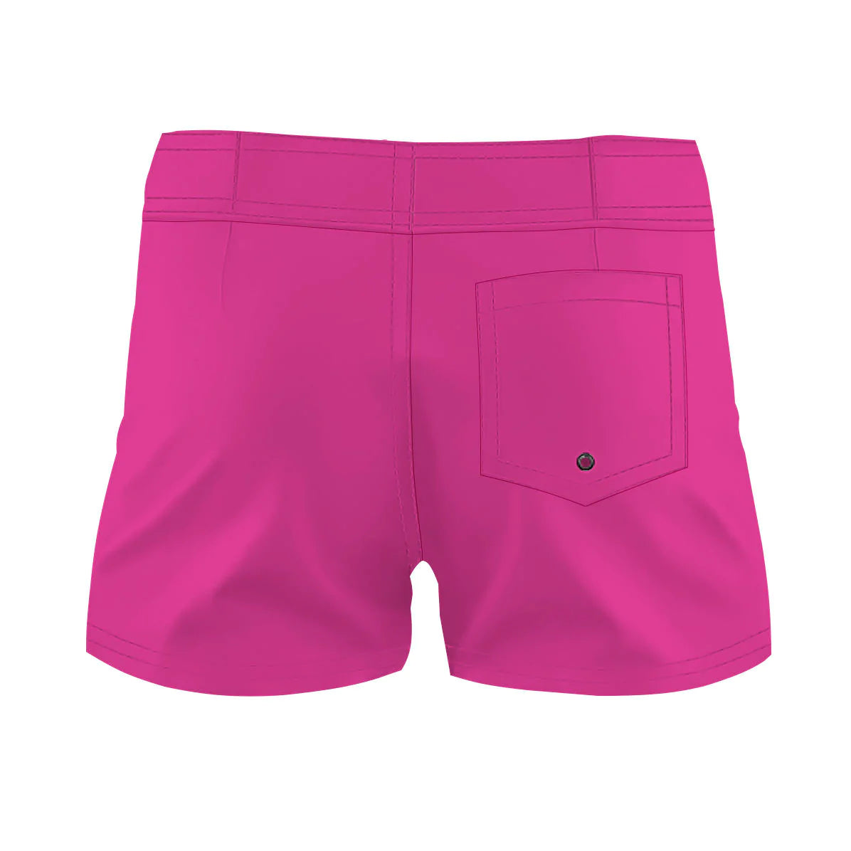 Dark Pink Solid Color - Women Board Shorts