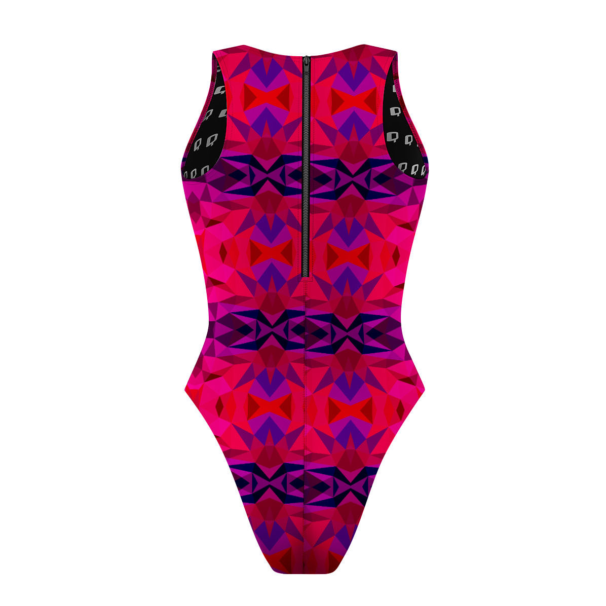 Kaleido Red - Women Waterpolo Swimsuit Cheeky Cut