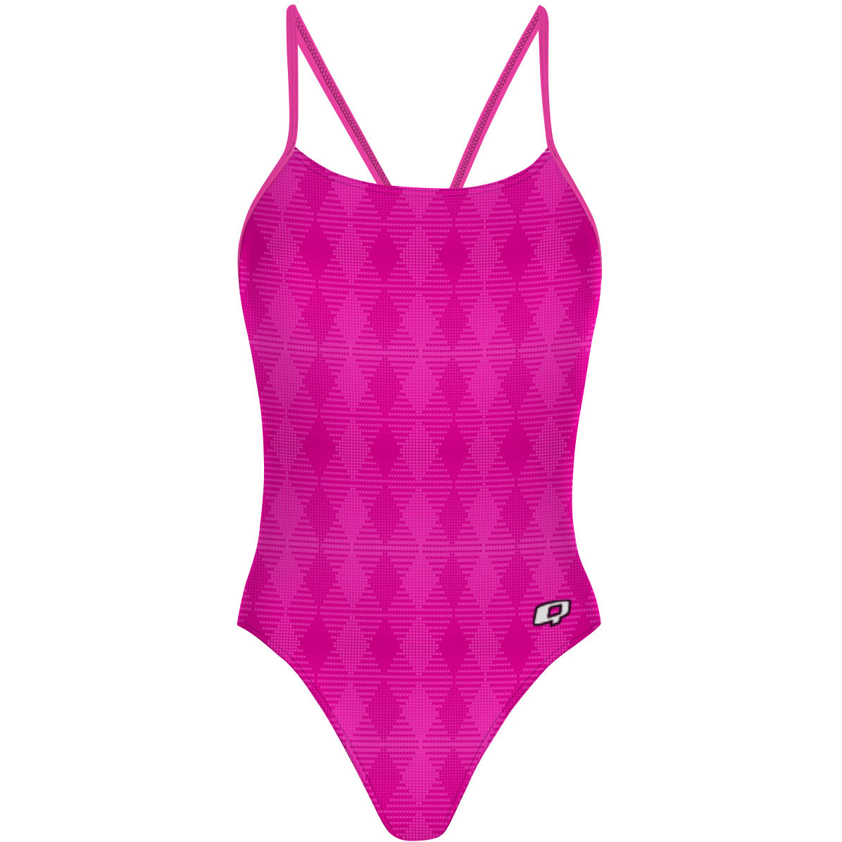 Hot Pink Plaid - "Y" Back Swimsuit
