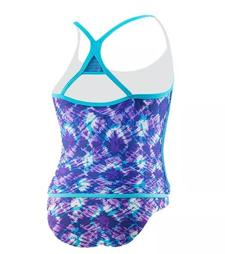 Traje de niña Infinite Tie Dye Tankini Speedo