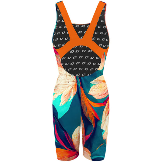 Wild Flowers - Classic Strap Long Knee Women Jammer