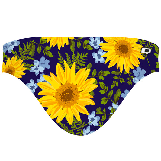 Blue Sunflower - Bandeau Bikini Bottom