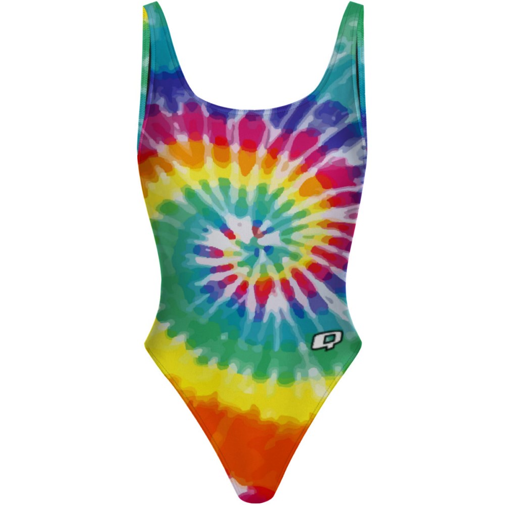 Tie Dye Colors High Hip One Piece