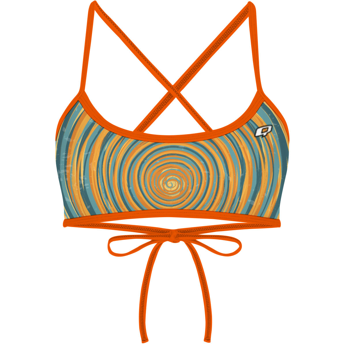 Blue and Yellow Sunset - Ciara Tieback Bikini Top