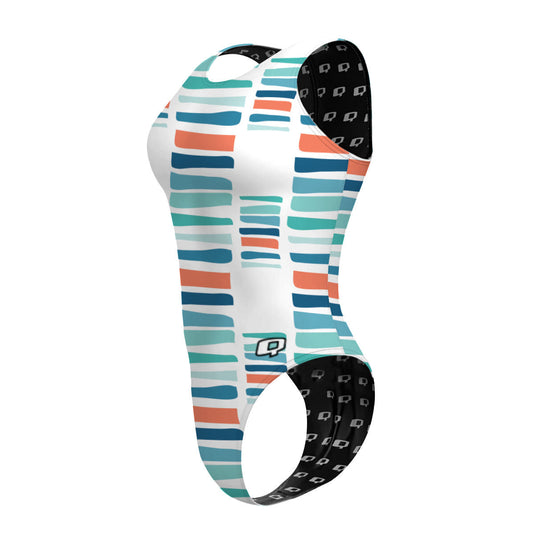 Blocks - Women Waterpolo Swimsuit Cheeky Cut