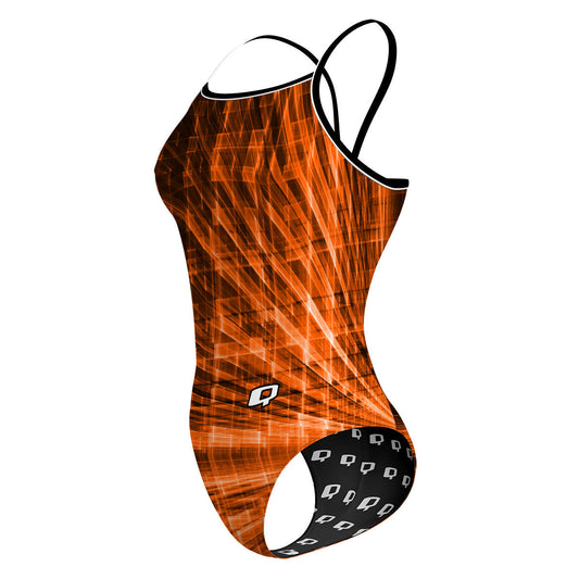 Fractal Flame - Sunback Tank Swimsuit