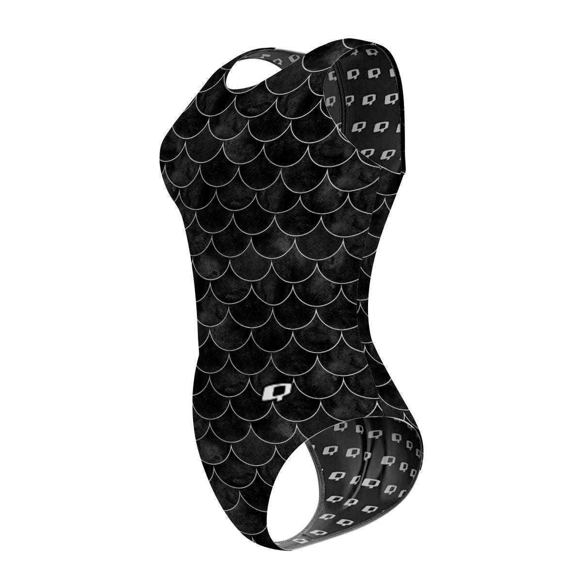 Black Scales - Women's Waterpolo Swimsuit Classic Cut